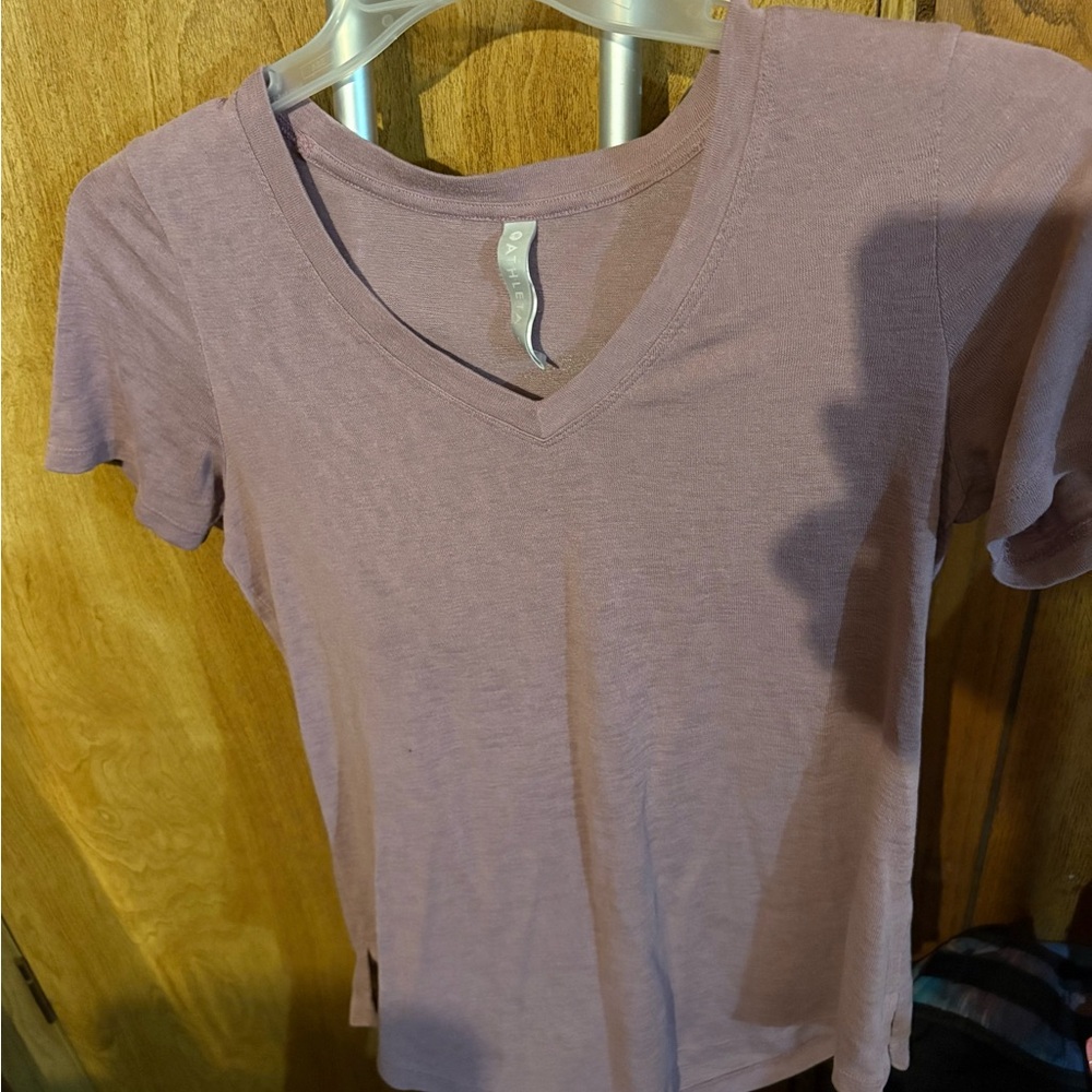 Women's V-Neck Mauve T-Shirt